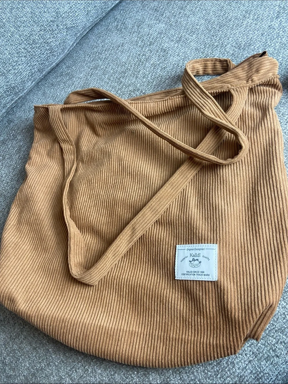 Kalidi Corduroy Tote Bag in Tan